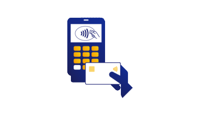 Icon of paying with contactless card
